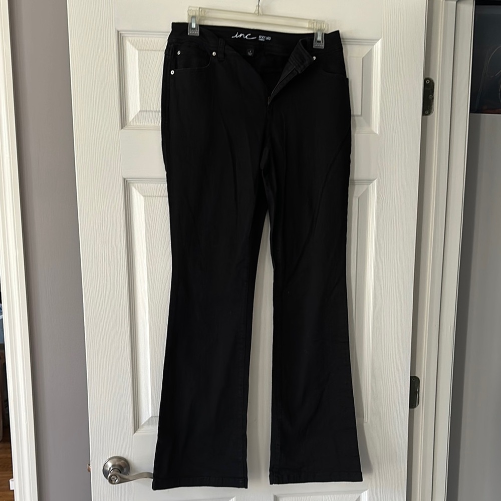 INC International Concepts Black Boot Cut Jeans